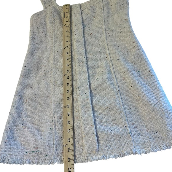 House of Harlow 1960 Ivory Tweed Sleeveless Mini Dress | Size M - Picture 4 of 8